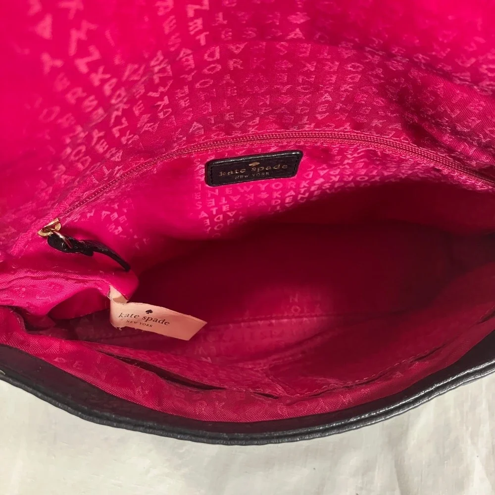 Kate Spade New York Highland Place Mini Maria Black Pebble Leather Crossbody Bag